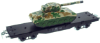 Merkur Spur0 Flachwagen mit Panzer
